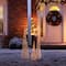 Glitzhome® Lighted Christmas Champagne Gold Cone Tree Outdoor Décor Set